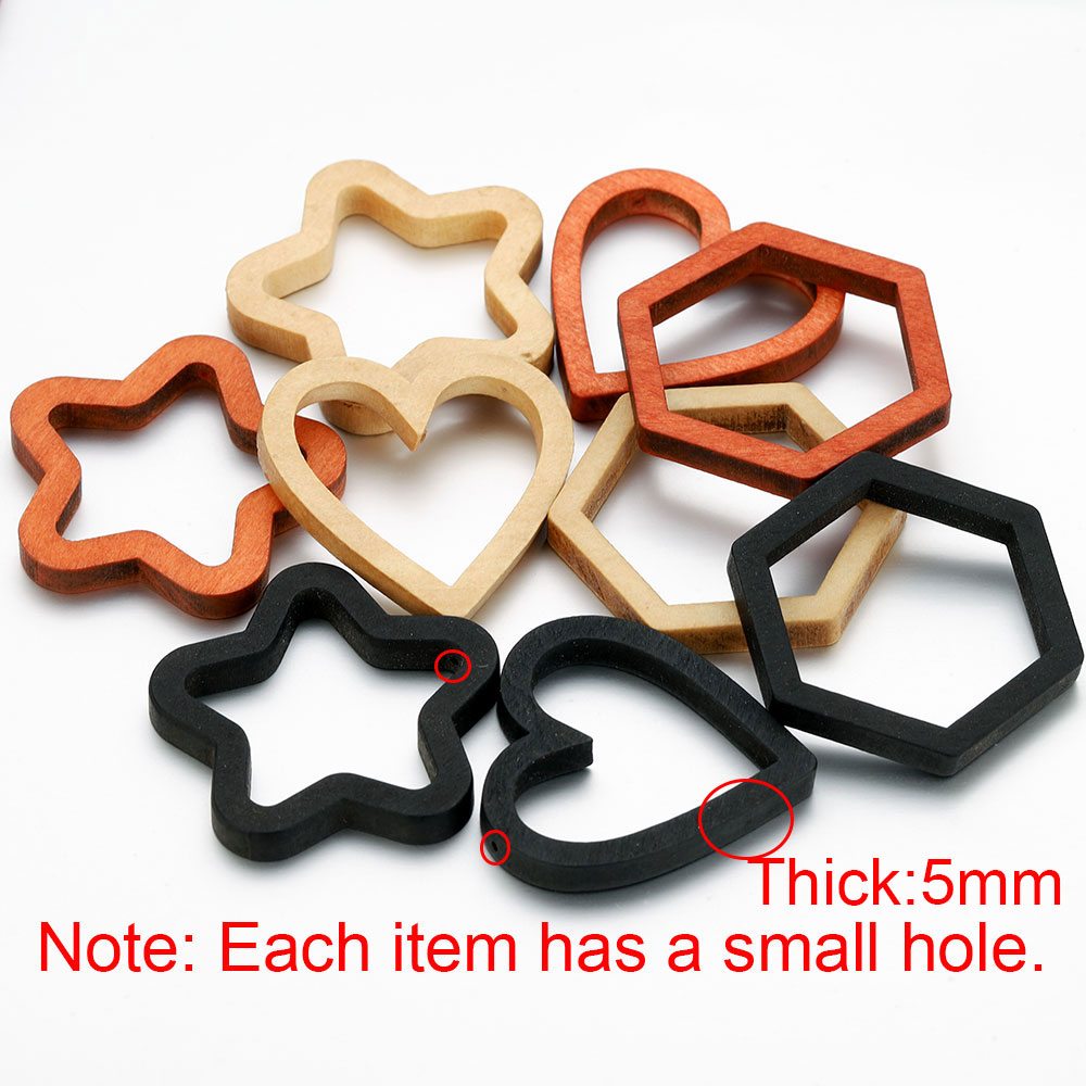 10pcs Wood Heart Square Silico - Resin Crafts incelemesi ve fiyatı