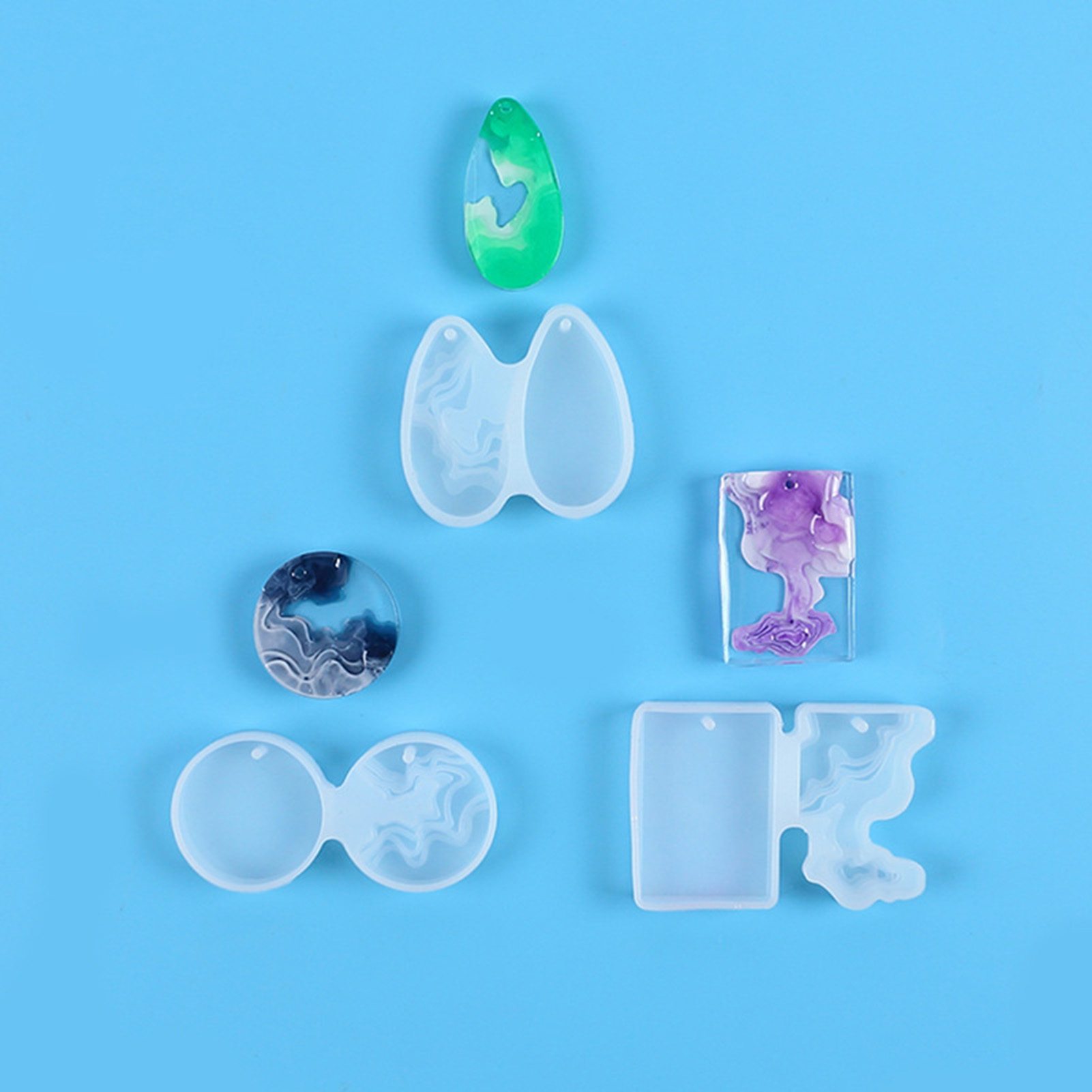 3pcs DIY Crystal Mold Set Roun - Geode Mold Silicone incelemesi ve fiyatı
