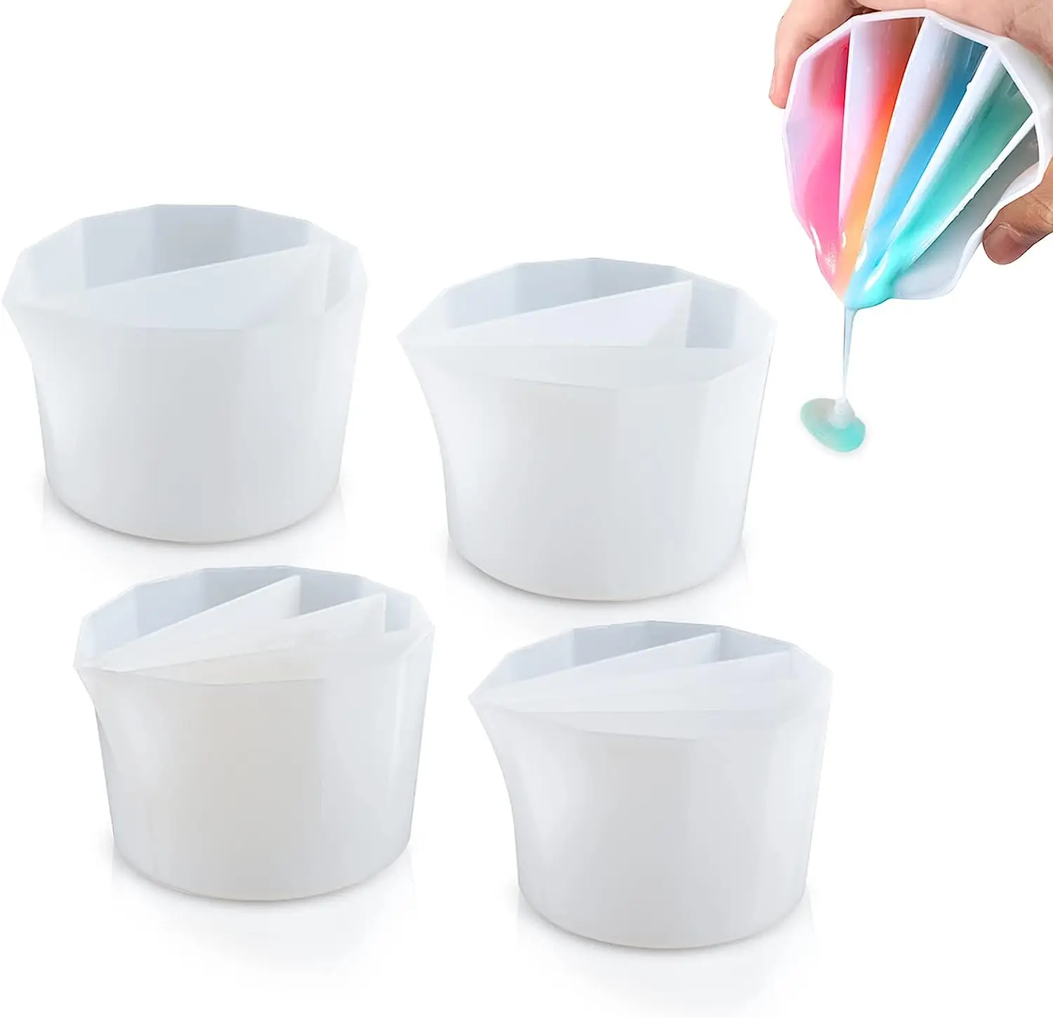 Split Cup For Paint Pouring,Re - Mixing Cup Silicone incelemesi ve fiyatı