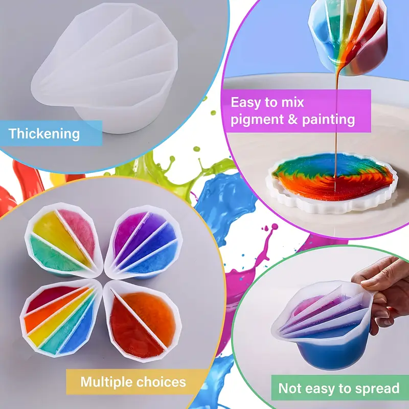 Split Cup For Paint Pouring,Re - Mixing Cup Silicone incelemesi ve fiyatı