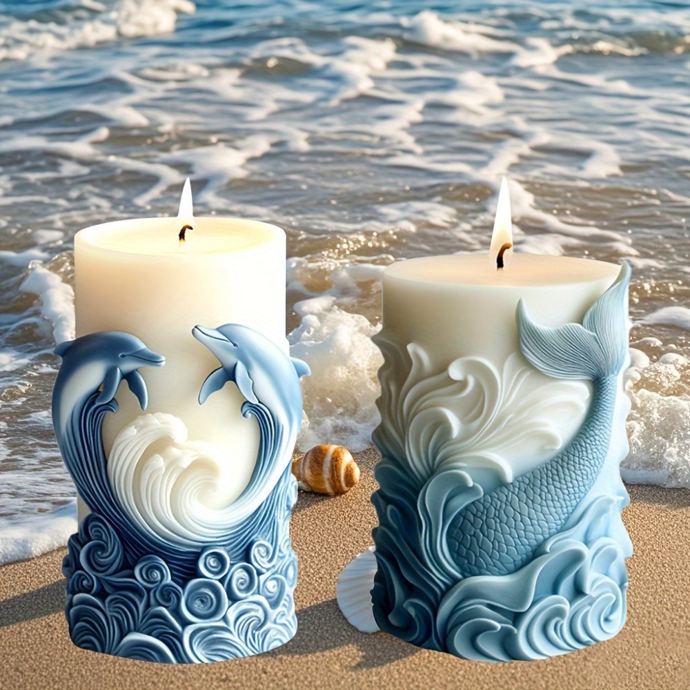 Ocean Theme Silicone Candle Mo - Resin Ocean Wave Mold incelemesi ve fiyatı