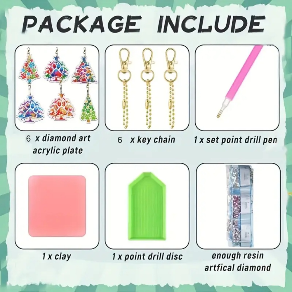 6pcs/SetDIY Christmas tree pat - Resin Craft For Beginners incelemesi ve fiyatı