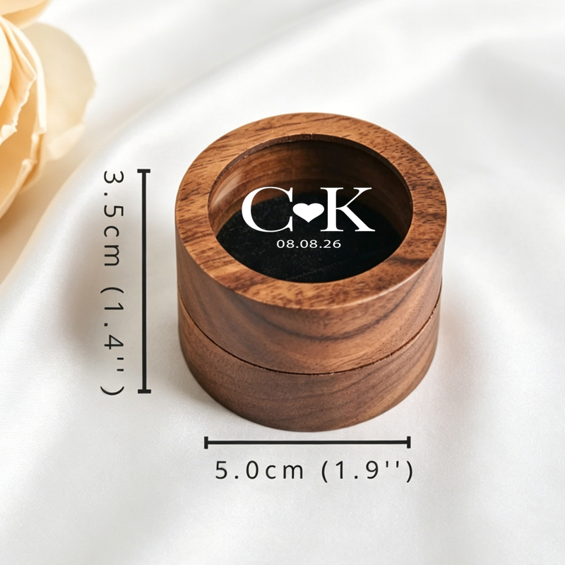 Personalized Wedding Ring Box  - Wood Ring Blank incelemesi ve fiyatı