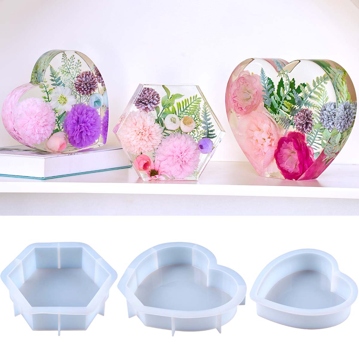 Large Love Silicone Mold DIY H - Flower Preservation Resin incelemesi ve fiyatı