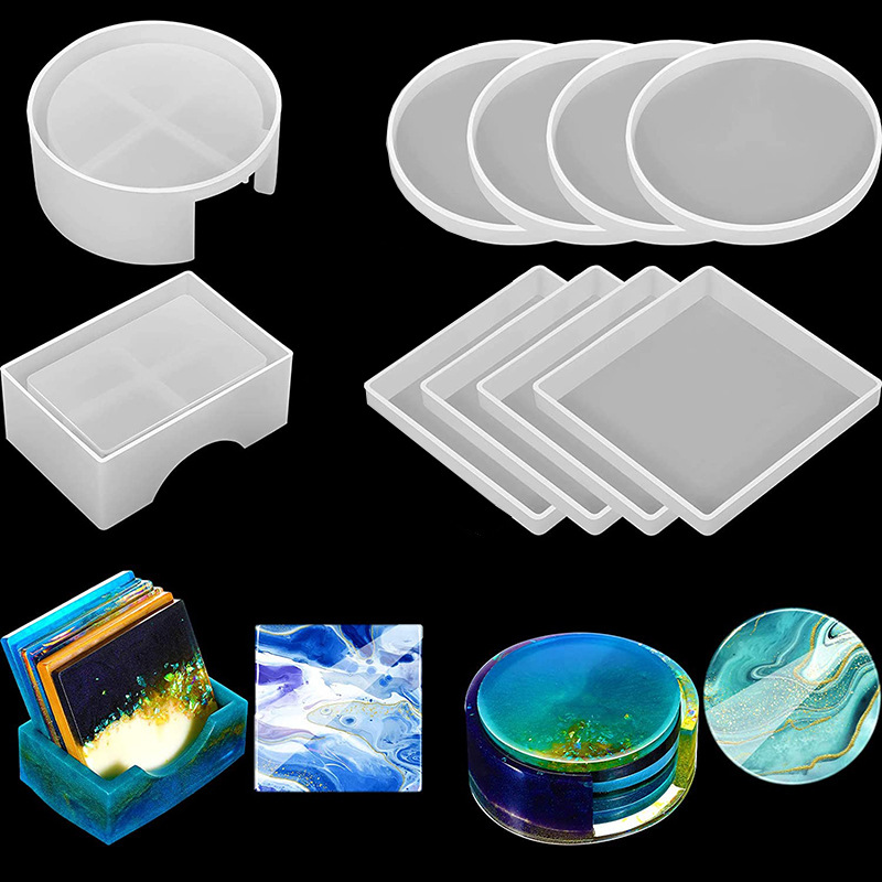 5Pcs/Set DlY Epoxy Resin Cup C - Serving Tray Mold incelemesi ve fiyatı