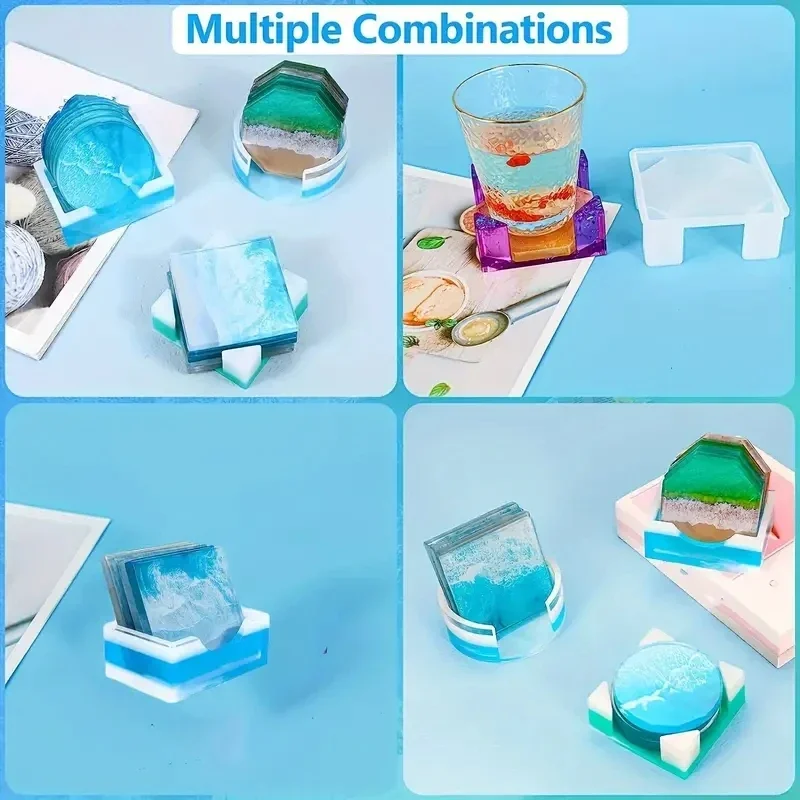 5Pcs/Set DlY Epoxy Resin Cup C - Serving Tray Mold incelemesi ve fiyatı