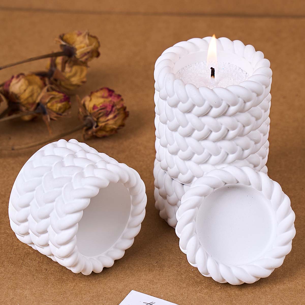 1/2/3/4 Floors Hemp Rope Candl - Serving Tray Mold incelemesi ve fiyatı