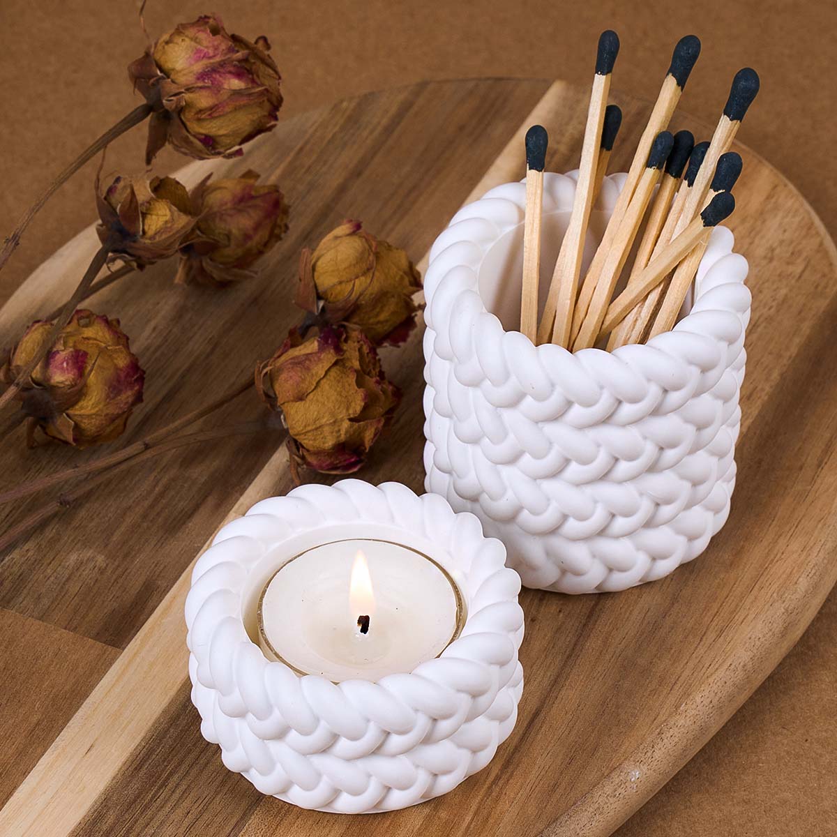 1/2/3/4 Floors Hemp Rope Candl - Serving Tray Mold incelemesi ve fiyatı