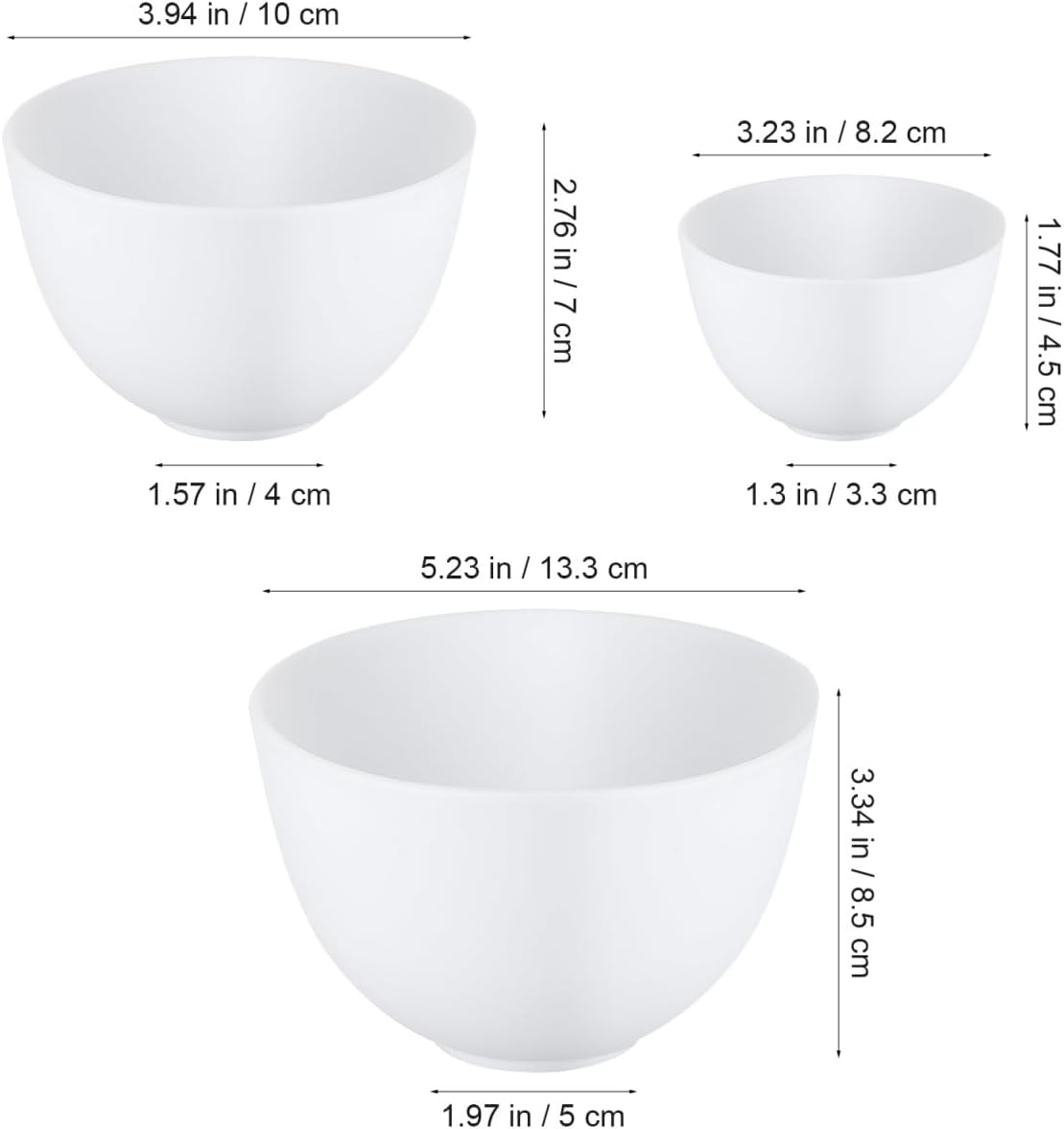 3pcs/set Silicone Bowls White  - Mixing Cup Silicone incelemesi ve fiyatı