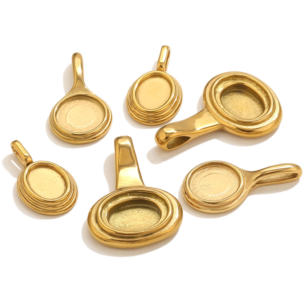 5pcs Stainless Steel Round Ova - Resin Crafts Diy incelemesi ve fiyatı