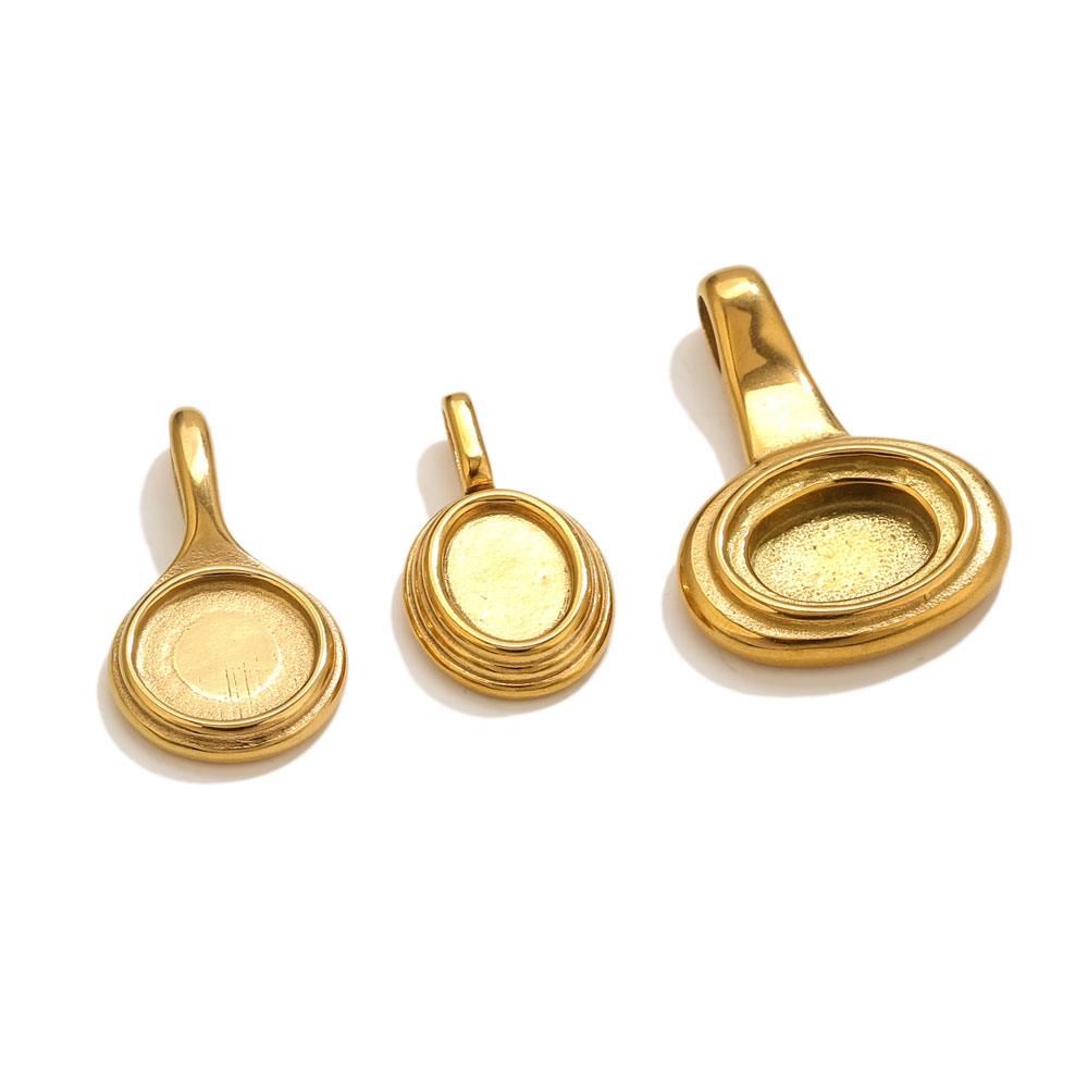 5pcs Stainless Steel Round Ova - Resin Crafts Diy incelemesi ve fiyatı