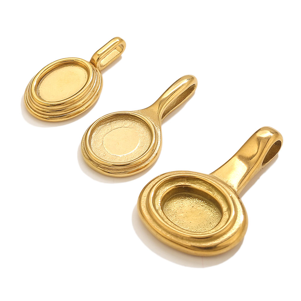 5pcs Stainless Steel Round Ova - Resin Crafts Diy incelemesi ve fiyatı