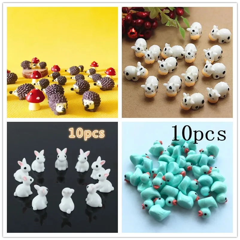 10Pcs/Hedgehog and Cows/Cute A - Terrarium Moss Art incelemesi ve fiyatı