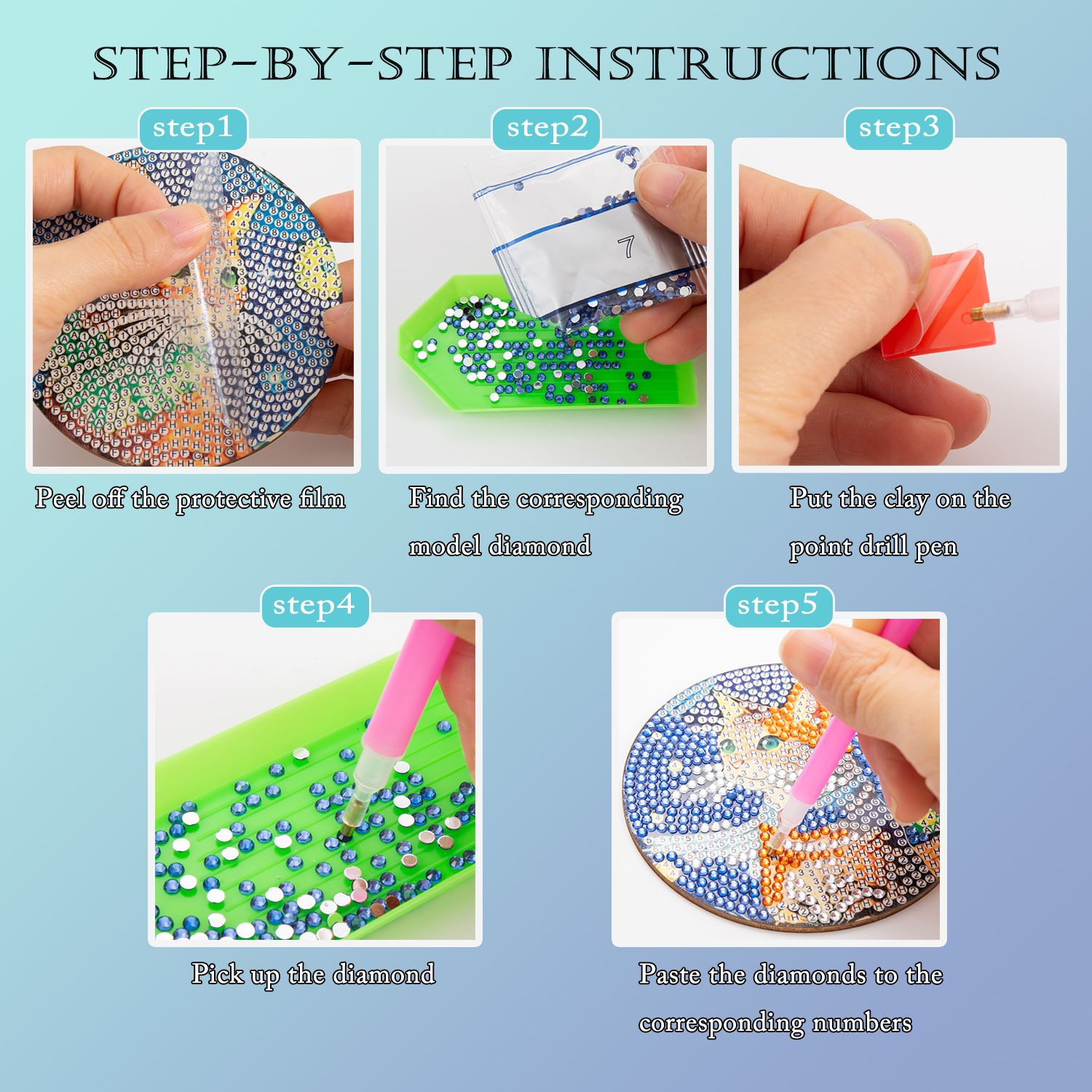 8 pieces/set of diamond painti - Resin Craft Kit incelemesi ve fiyatı