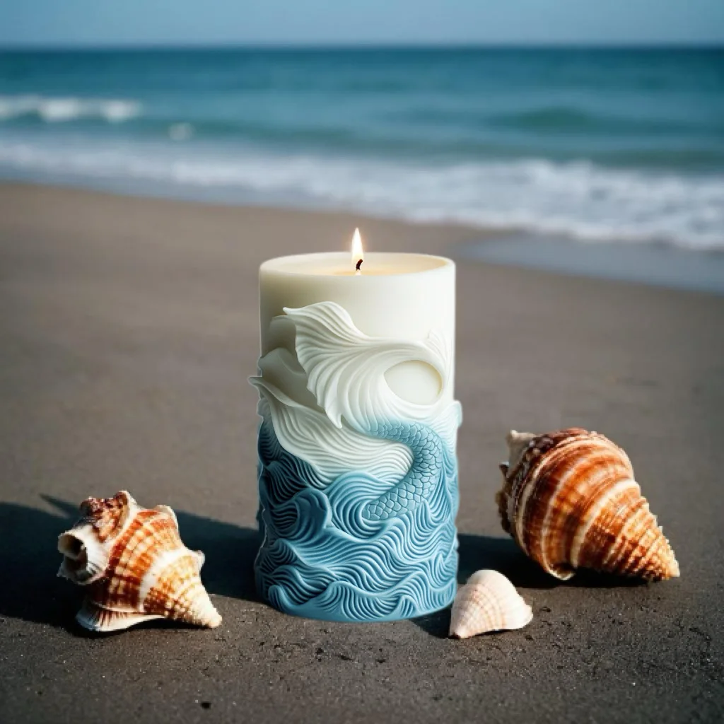 2024 ocean wave foam cylindric - Resin Ocean Wave Mold incelemesi ve fiyatı