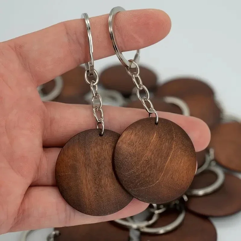 10Pcs Wooden Keychains Vintage - Wood Ring Blank incelemesi ve fiyatı