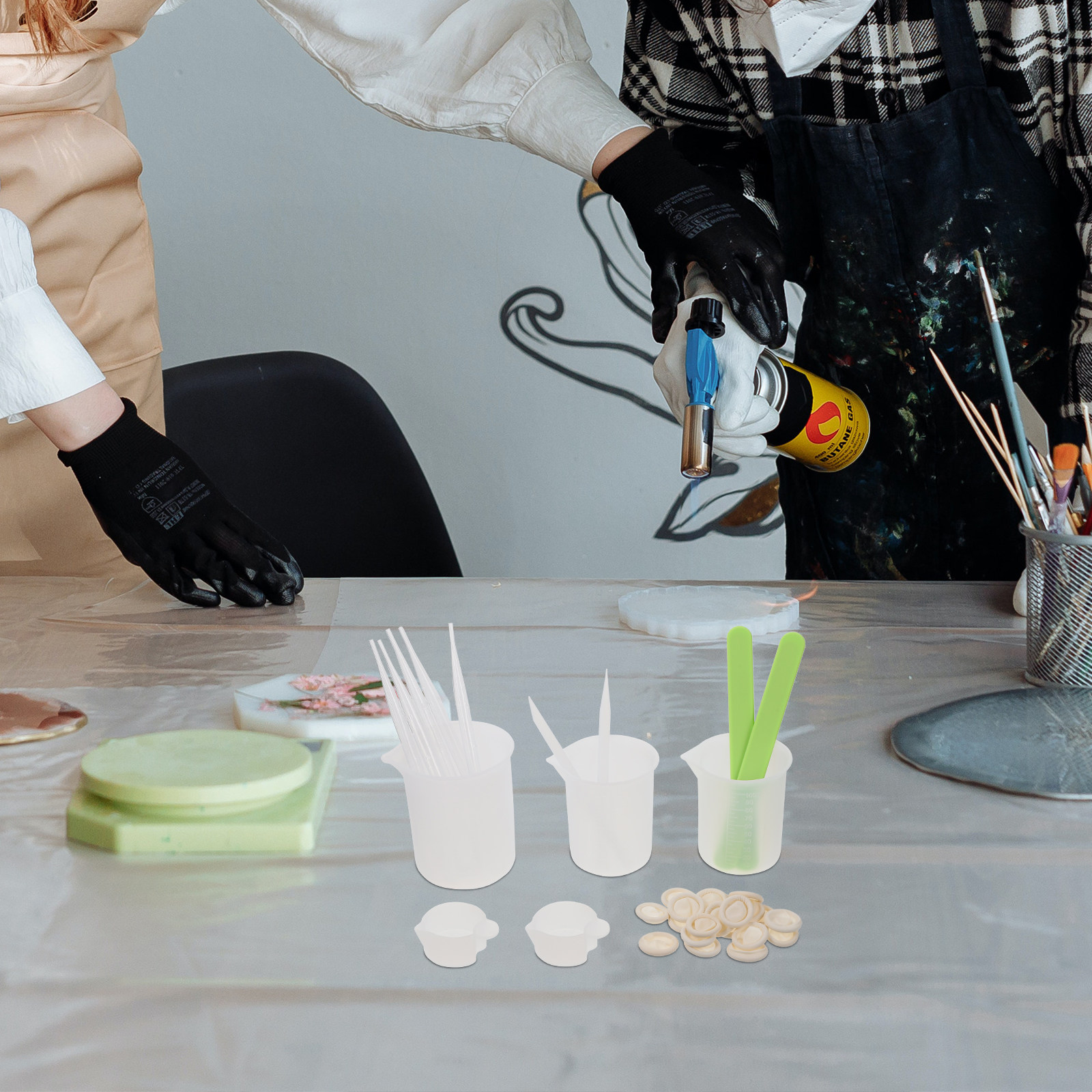 1Set Premium Reusable Silicone - Mixing Cup Silicone incelemesi ve fiyatı