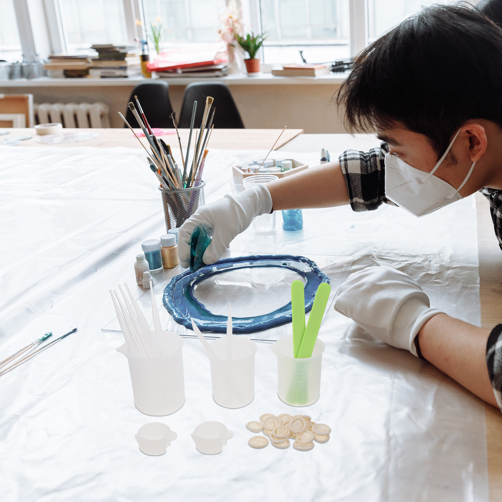 1Set Premium Reusable Silicone - Mixing Cup Silicone incelemesi ve fiyatı