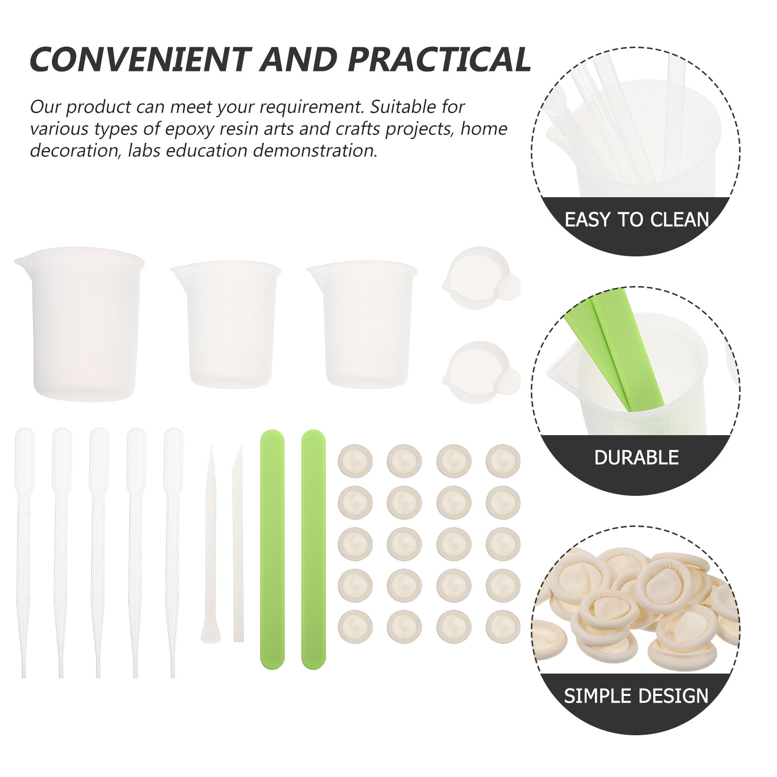 1Set Premium Reusable Silicone - Mixing Cup Silicone incelemesi ve fiyatı