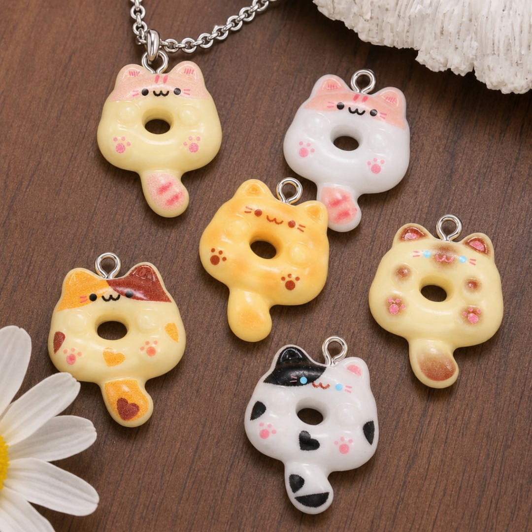 10Pcs Kawaii Cartoon Cat Resin - Resin Crafts Diy incelemesi ve fiyatı