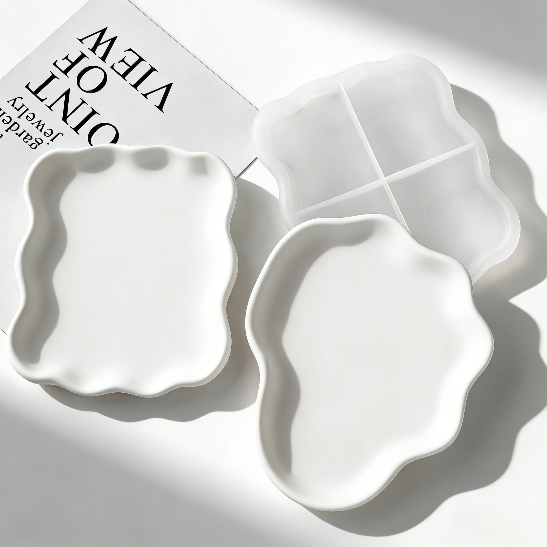 DIY Geometric Wave Plaster Coa - Serving Tray Mold incelemesi ve fiyatı