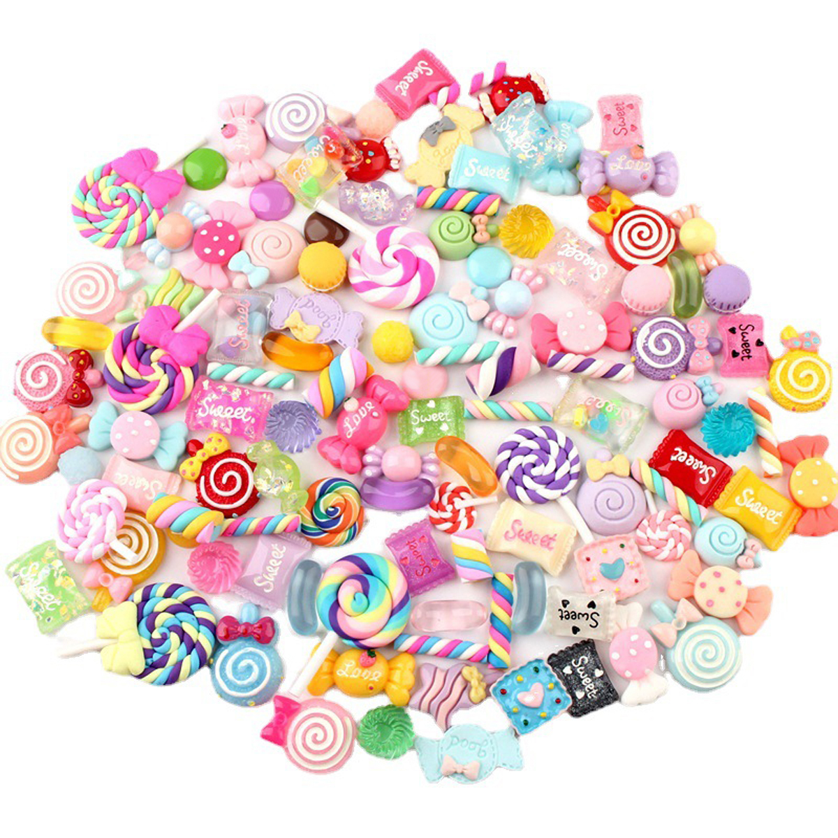 30pcs Random Candy Slime Charm - Resin Crafts Diy incelemesi ve fiyatı