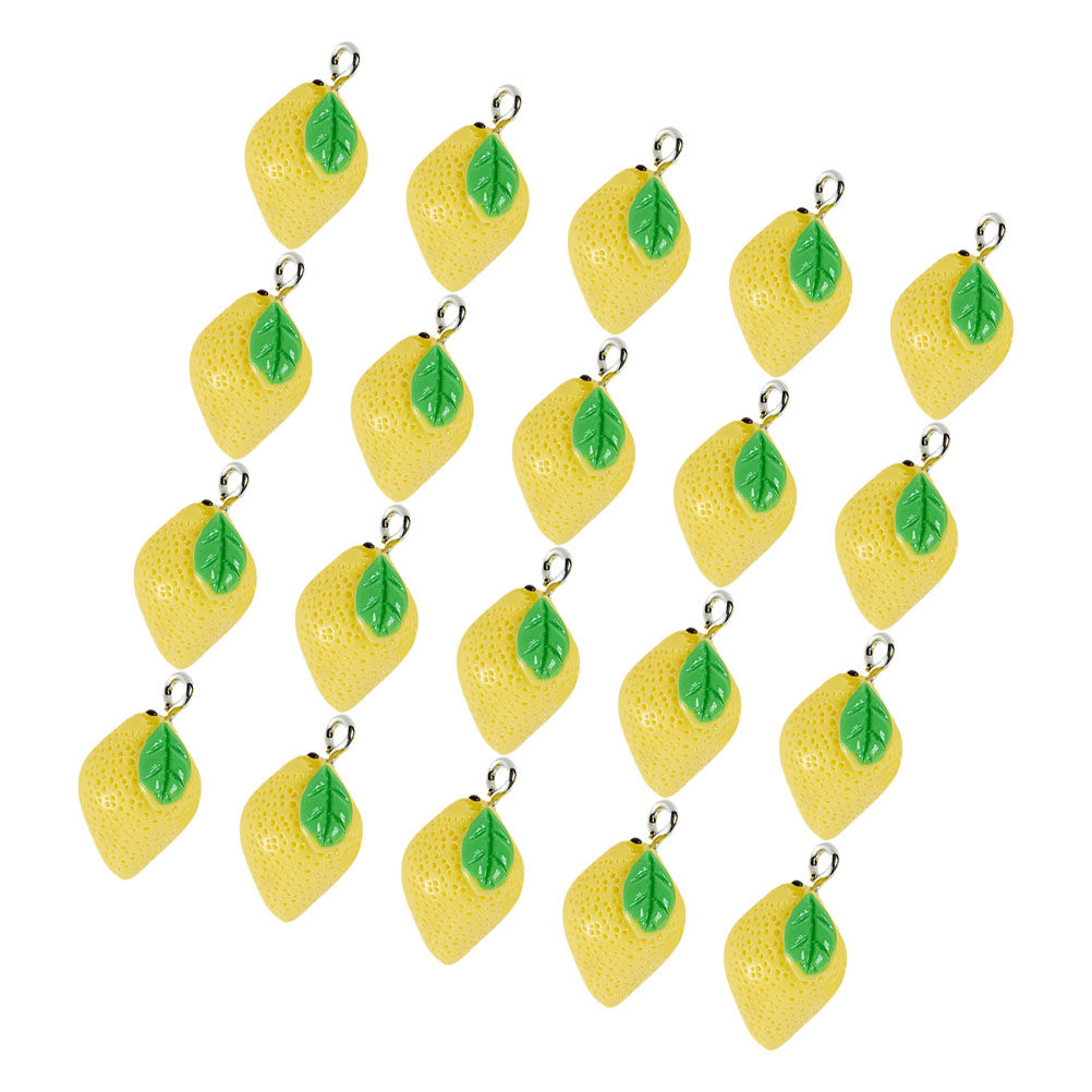 20Pcs Resin Lemon Charms Fruit - Resin Crafts incelemesi ve fiyatı