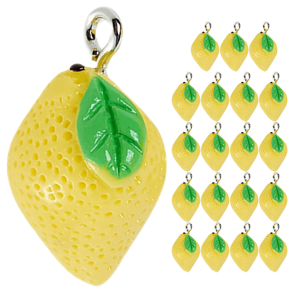 20Pcs Resin Lemon Charms Fruit - Resin Crafts incelemesi ve fiyatı