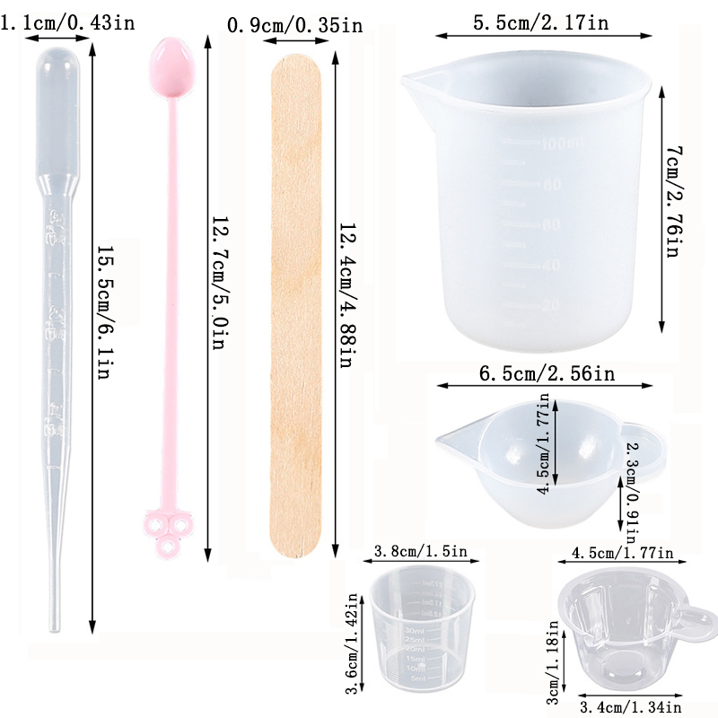 Epoxy Resin Tools Kit Silicone - Mixing Cup Silicone incelemesi ve fiyatı