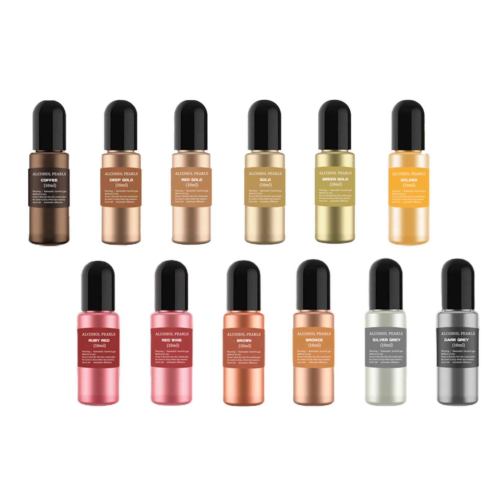 12 Bottles Metallic Alcohol In - Resin Dye Alcohol incelemesi ve fiyatı