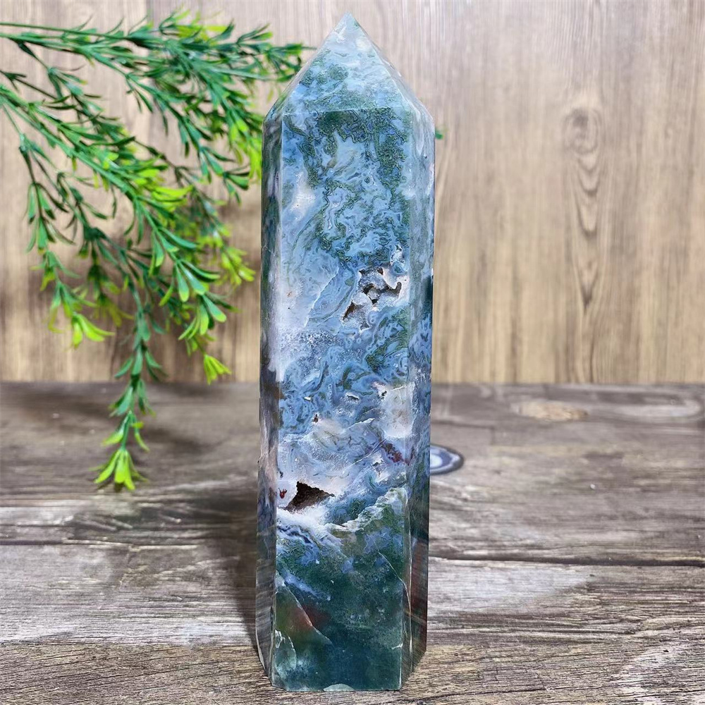 Big Green Moss Agate Druzy Nat - Terrarium Moss Art incelemesi ve fiyatı