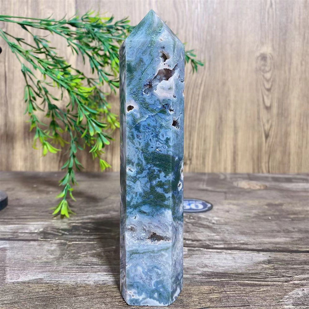Big Green Moss Agate Druzy Nat - Terrarium Moss Art incelemesi ve fiyatı