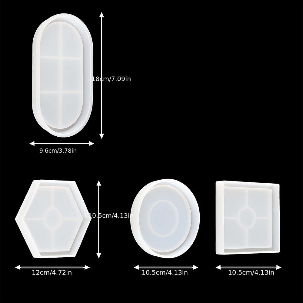 4pcs/Set Storage Tray Coaster  - Serving Tray Mold incelemesi ve fiyatı