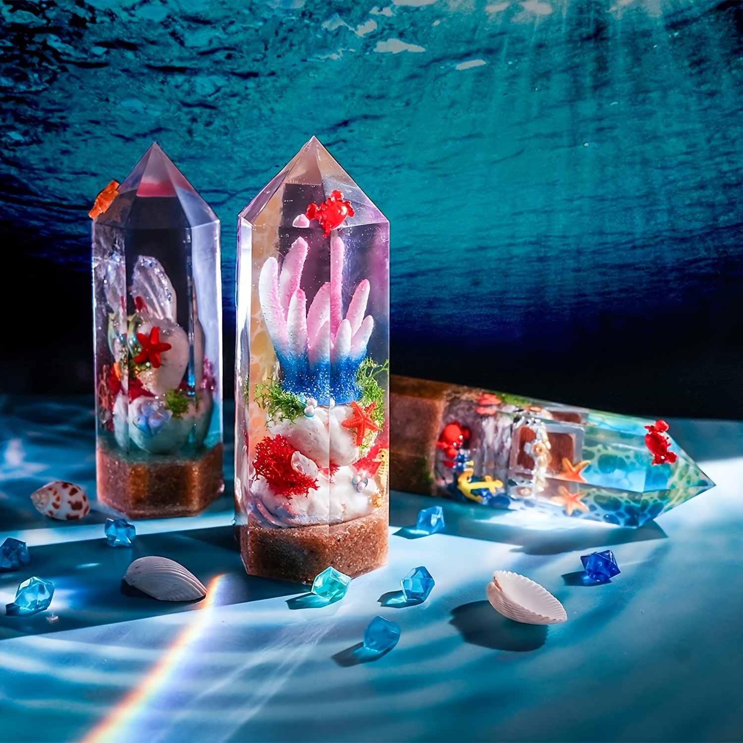 1Pcs Crystal Tower Resin Silic - Flower Preservation Resin incelemesi ve fiyatı