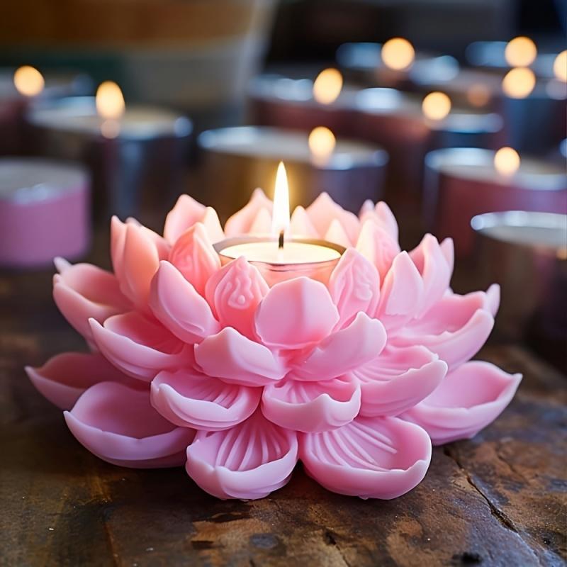 1PC Lotus Flower Candle Mold S - Resin Craft Ideas incelemesi ve fiyatı