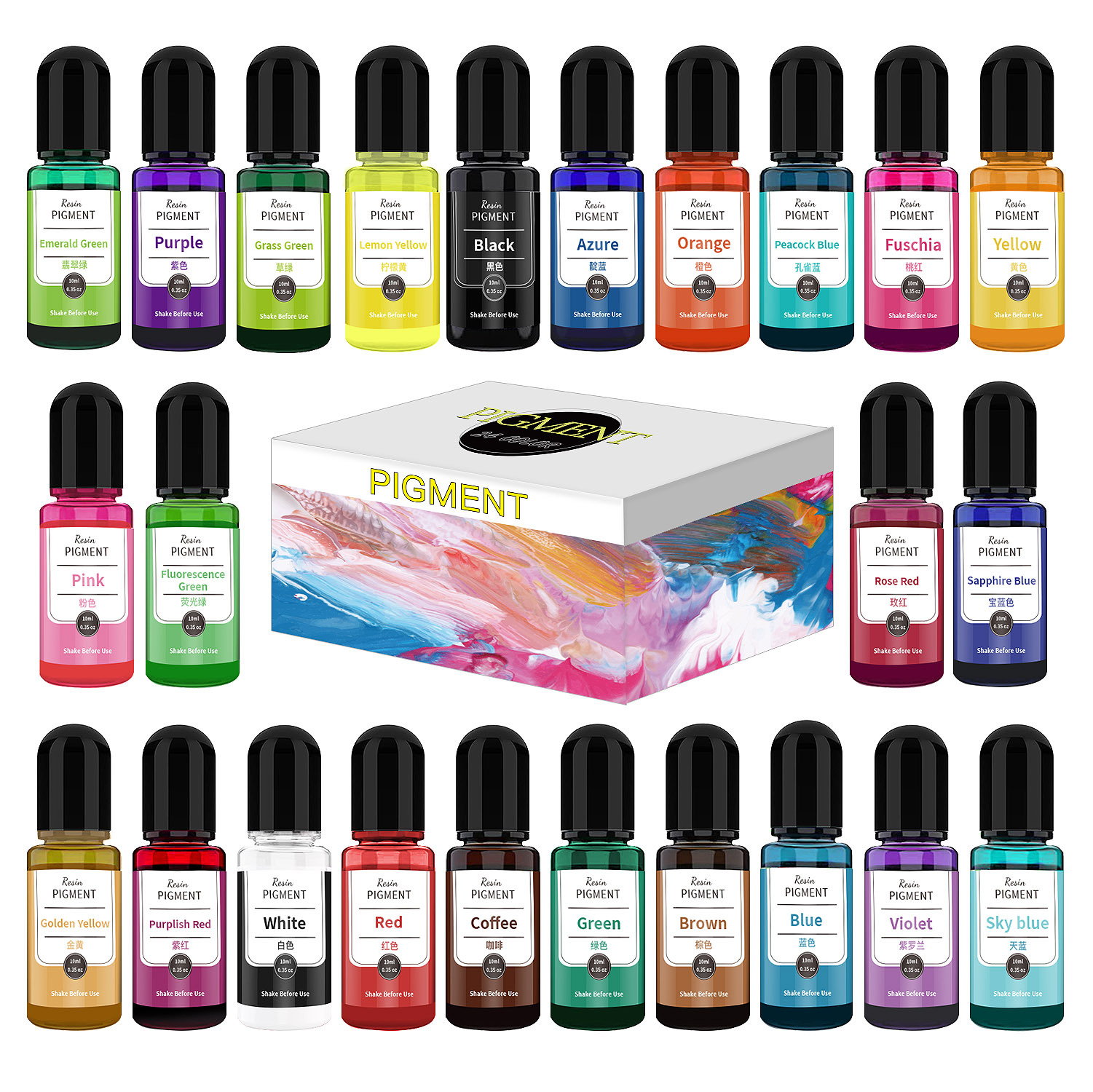 24/30 Colors Set 10ml Epoxy Re - Resin Dye Alcohol incelemesi ve fiyatı