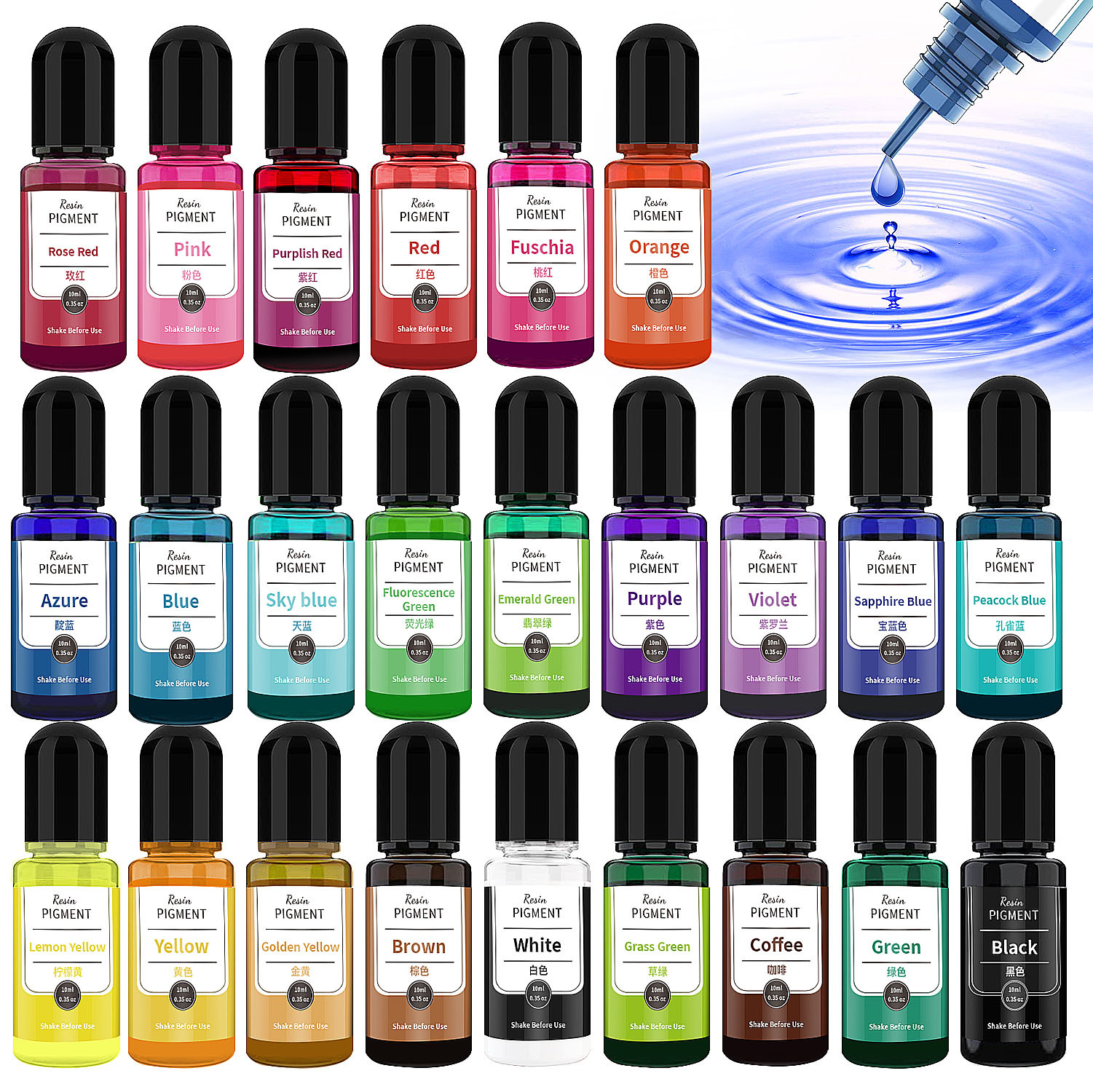 24/30 Colors Set 10ml Epoxy Re - Resin Dye Alcohol incelemesi ve fiyatı