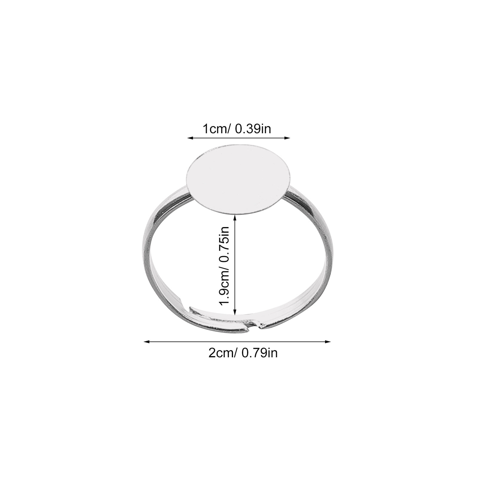 20Pcs Adjustable Blank Ring Fi - Resin Craft Supplies incelemesi ve fiyatı