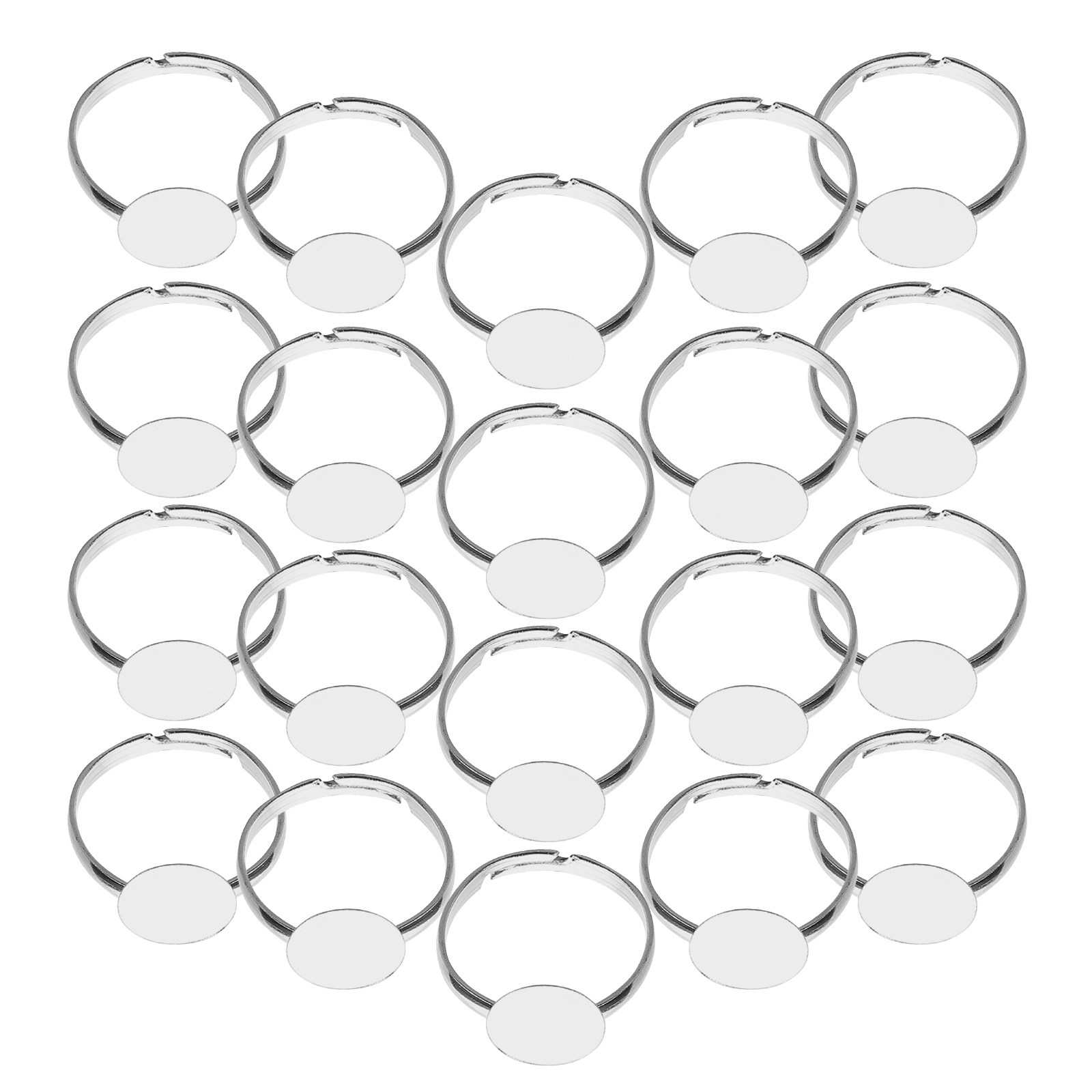 20Pcs Adjustable Blank Ring Fi - Resin Craft Supplies incelemesi ve fiyatı
