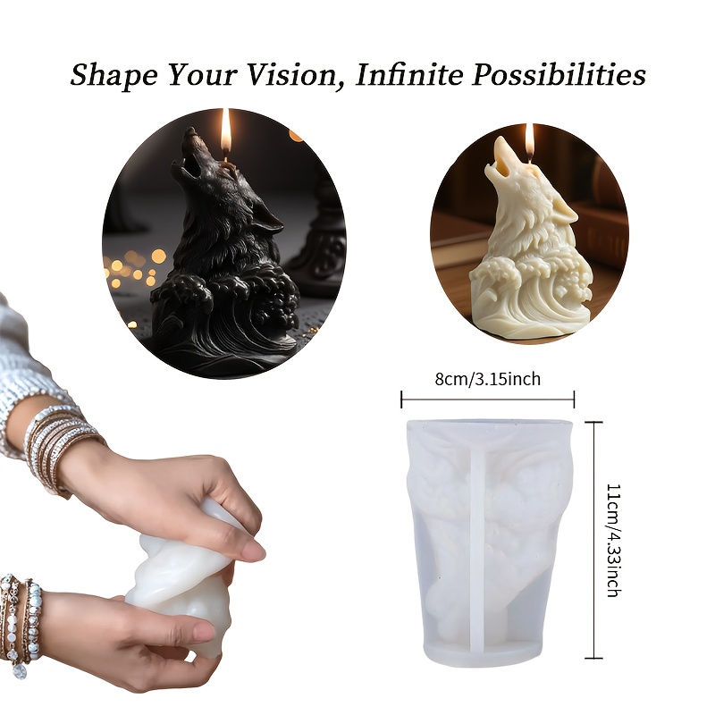 Dramatic Wolf and Ocean Wave C - Resin Ocean Wave Mold incelemesi ve fiyatı