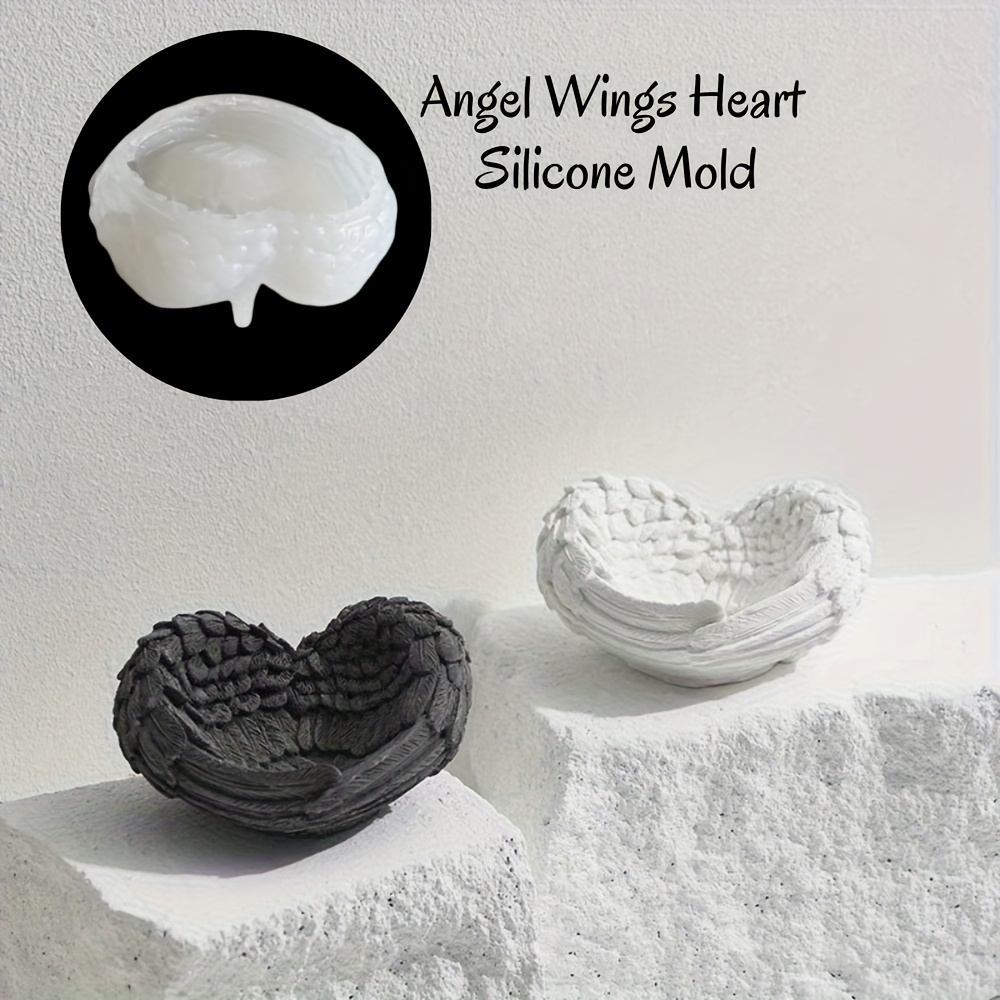1pc Angel Wing Heart Silicone  - Resin Craft Ideas incelemesi ve fiyatı