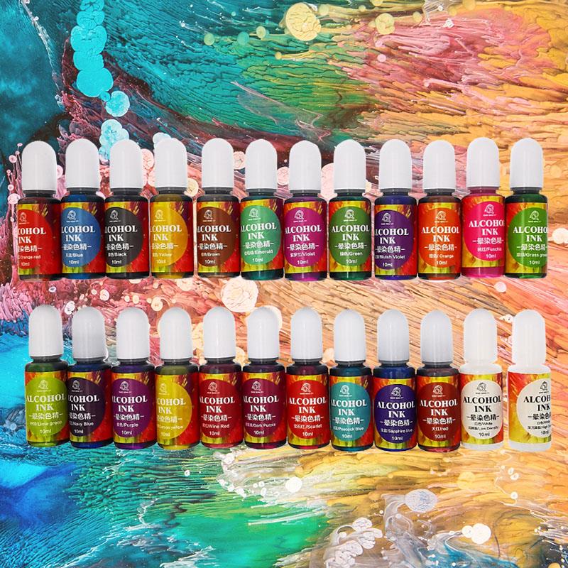 24 Color 10ml Art Ink Alcohol  - Resin Dye Alcohol incelemesi ve fiyatı