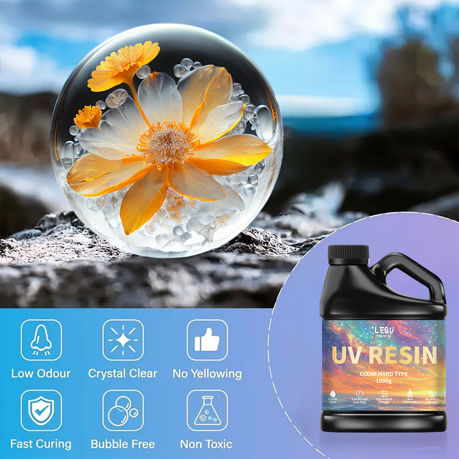 100/200/500/1000g UV Epoxy Res - Epoxy Uv Resin Kit incelemesi ve fiyatı