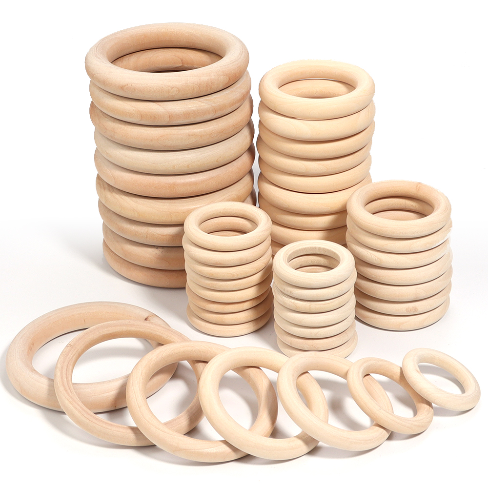 2-10pcs/lot Round Natural Wood - Wood Ring Blank incelemesi ve fiyatı