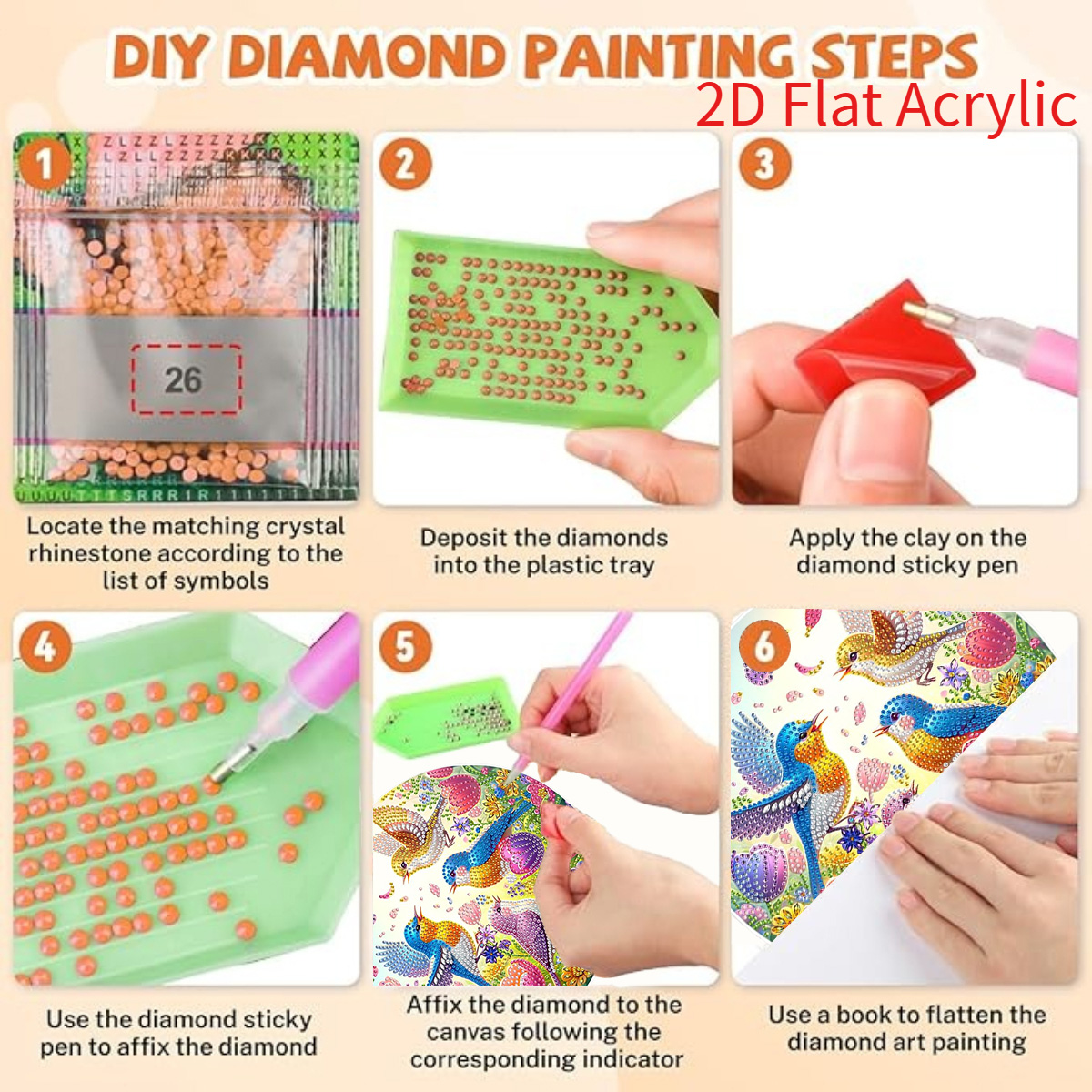 2D Flat Acrylic, 5D DIY Diamon - Resin Craft For Beginners incelemesi ve fiyatı